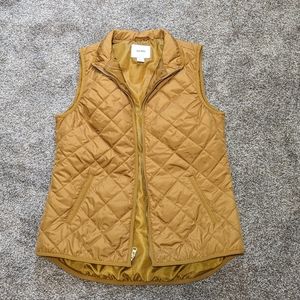 Tan Quilted Puffer Vest | Old Navy | Small